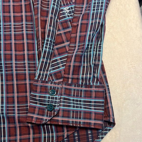 Robert Graham Burgundy Plaid Button Down Shirt EUC 2XL Classic Fit - Picture 3 of 11